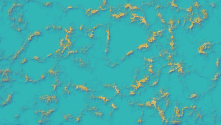 luxury teal marble and mineral gold inside and some gold on the surface backgroundの写真素材