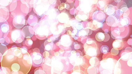 Colorful red pink tone light bubble divine dimension bokeh blur absract dark backgroundの写真素材