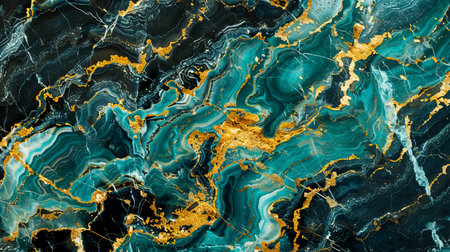Beautiful abstract design featuring vibrant blue and gold marble texture. Perfect for backgrounds, wallpapers, and artistic projects to enhance elegance.の素材