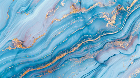 Colorful pastel marble in gold and dark blue pink and blue with few gold dust and line inside backgroundの素材