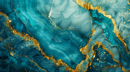 Navy aqua on blue and marble in gold by about marble blue and few gold dust line inside backgroundの素材