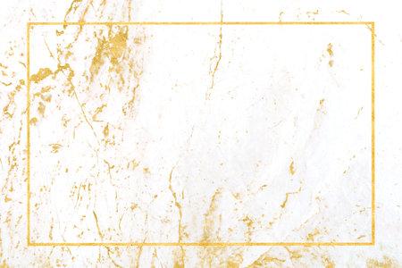 white marble and luxury mineral gold border on texture surfaceの写真素材
