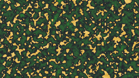 Abstract green and yellow camouflage pattern texture, suitable for backgrounds, designs, and creative projects.の写真素材