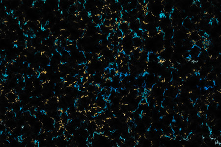 gold aqua deep blue sea mineral granite black marble luxury interior backgroundの写真素材