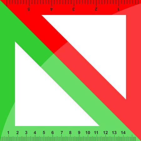 Green and red trianglesのイラスト素材