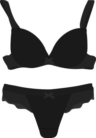 Black underwear.のイラスト素材