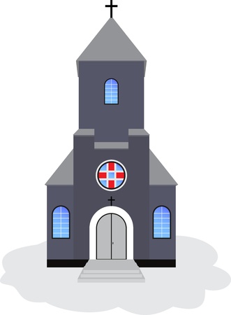 Catholic church. Vector illustration.のイラスト素材