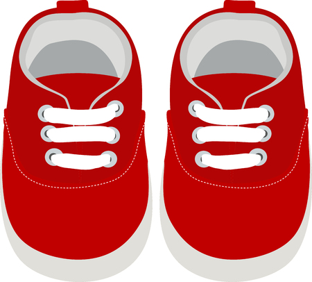 Kids Shoes. Simple Vector Illustration.のイラスト素材