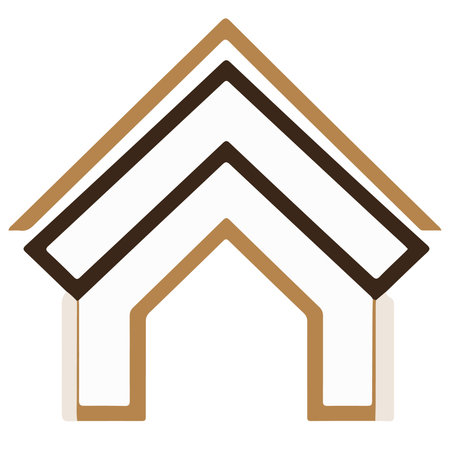 Isolated brown house icon on a white background, vector illustration.のイラスト素材