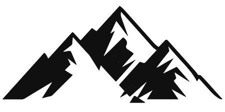 Mountain icon on white background. Vector illustration. Eps 10.のイラスト素材