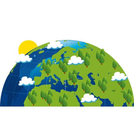 eco world illustrationのイラスト素材