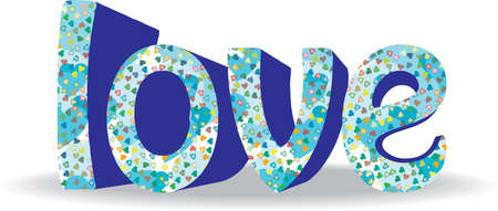 Surround the word of Love Heartsのイラスト素材