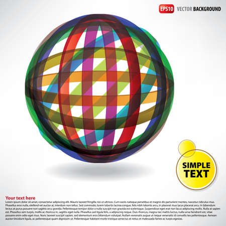 Flyer abstract sphere of rubber threadのイラスト素材