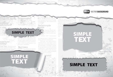 background of ragged old Russian newspaperのイラスト素材