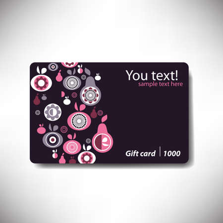 gift card with fruitsのイラスト素材