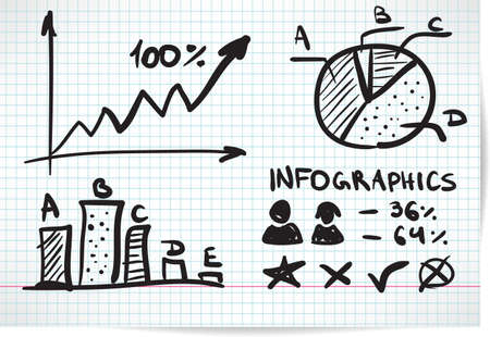 Infographics style sketchのイラスト素材