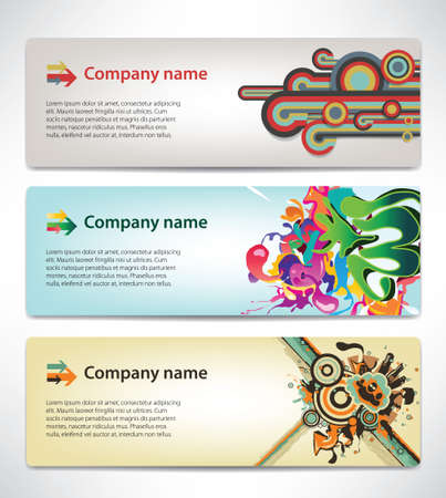 Banners with the corporate styleのイラスト素材