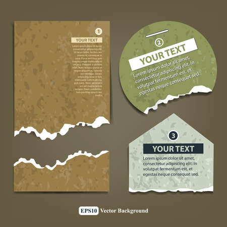Vintage ripped label paper design backgroundのイラスト素材