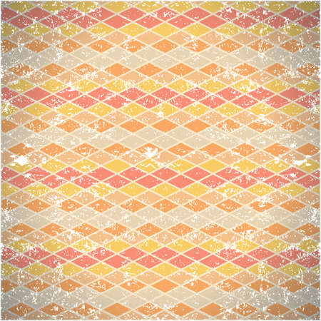 seamless pattern of shabby vintage rhombsのイラスト素材