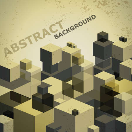 Abstract background for design with cubesのイラスト素材