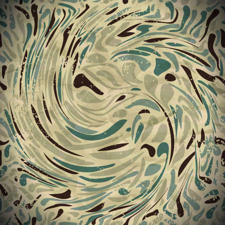 Vintage ornamental seamless pattern in shades of dirty greenのイラスト素材