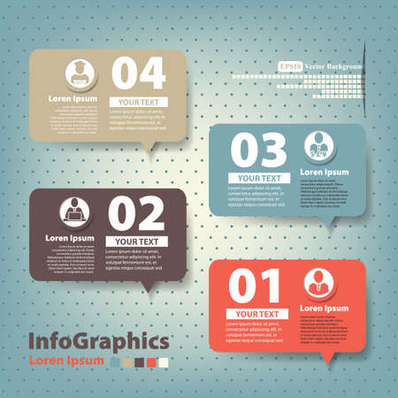 Set of elements for infographics in the form speech baloonsのイラスト素材