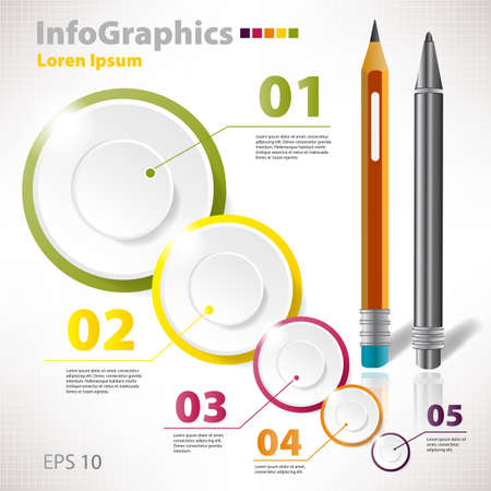 Modern vector elements for infographics with circlesのイラスト素材