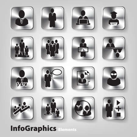 Modern vector elements for infographics  Icon Set Business and Managementのイラスト素材