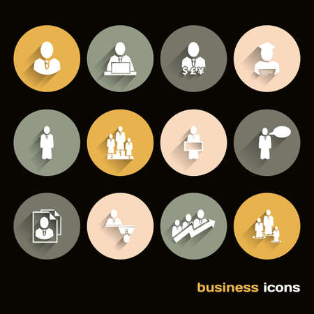 Vector Design Flat icons for web and businessのイラスト素材