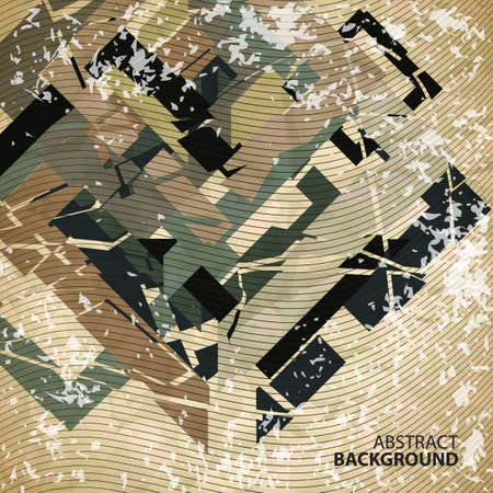 Abstract background of triangles and lines in vintage styleのイラスト素材