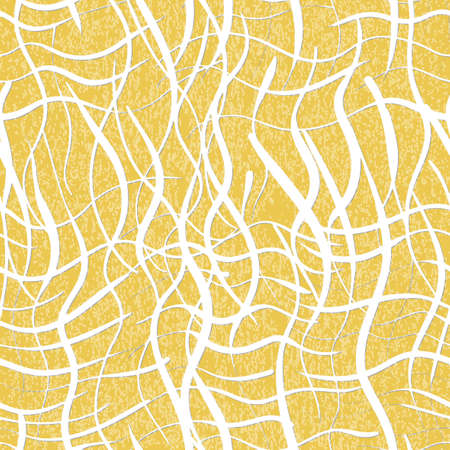 Seamless pattern of wavy white lines in vintage stileのイラスト素材