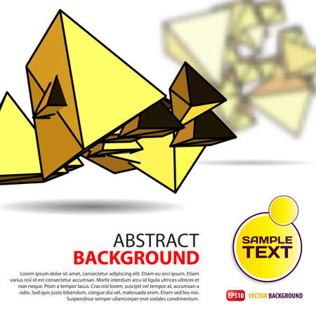 Abstract background with yellow polygonal figures with space for textのイラスト素材
