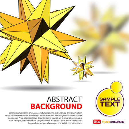 Abstract background with yellow polygonal figures with space for textのイラスト素材