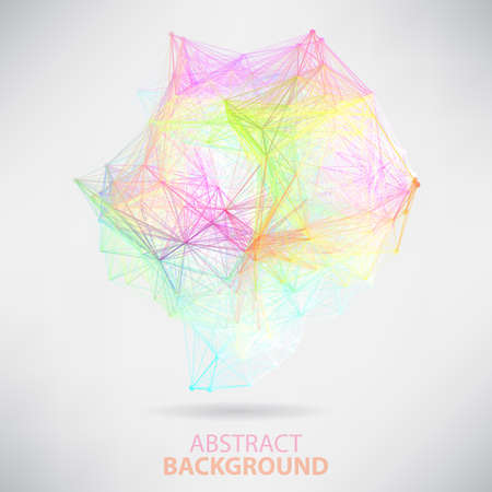 Abstract background with dots and lines on theme digital technology and internetのイラスト素材