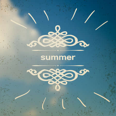 Blurred photographic vector background with summer skyのイラスト素材