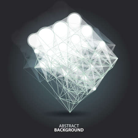 Abstract background with blur dots and lines on theme digital technology and internetのイラスト素材