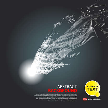 Abstract background with dots and lines on theme digital technology and internetのイラスト素材