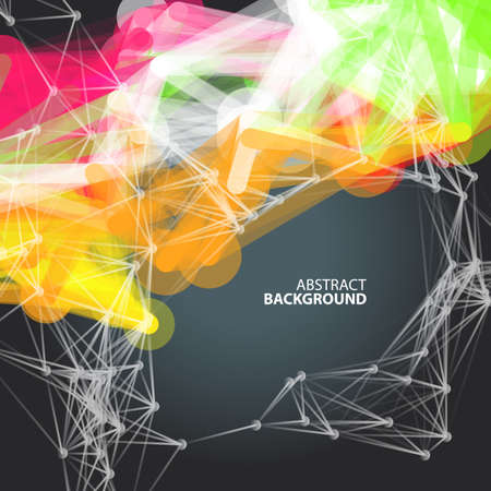 Abstract background with dots and lines on theme digital technology and internetのイラスト素材