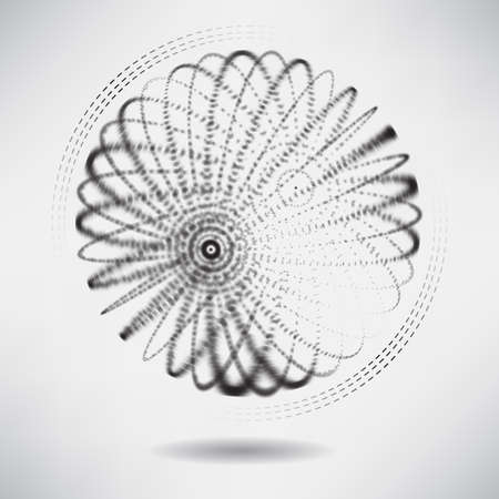 Abstract background with blur dots and lines on theme digital technology and internetのイラスト素材