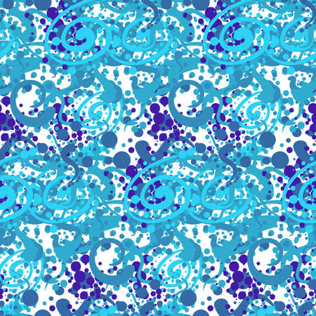Abstract textile seamless pattern of colored dotsのイラスト素材