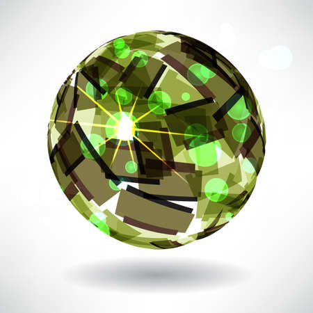 Background of colorful squares in the shape of balls with space for textのイラスト素材