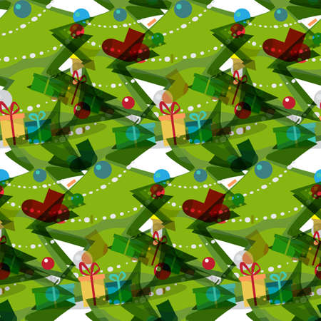 Seamless textile pattern with Christmas treesのイラスト素材