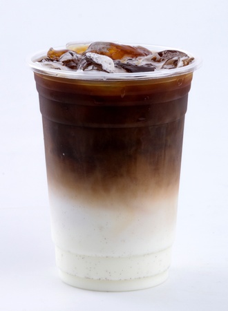 iced latte on white background iced latte on white background