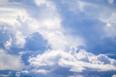 cloud and sky view from a airplaneの写真素材