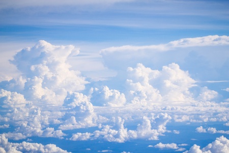cloud and sky view from a airplaneの写真素材