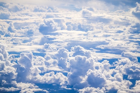 cloud and sky view from a airplaneの写真素材