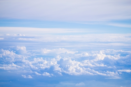 cloud and sky view from a airplaneの写真素材