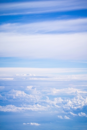 cloud and sky view from a airplaneの写真素材