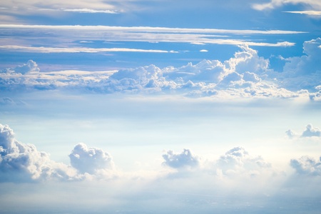 cloud and sky view from a airplaneの写真素材