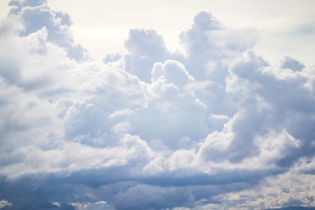 cloud and sky view from a airplaneの写真素材